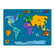 Набор для творчества Rosa Talent World Map 3D, МДФ 24,5 х 18,5 см (4823098540038)
