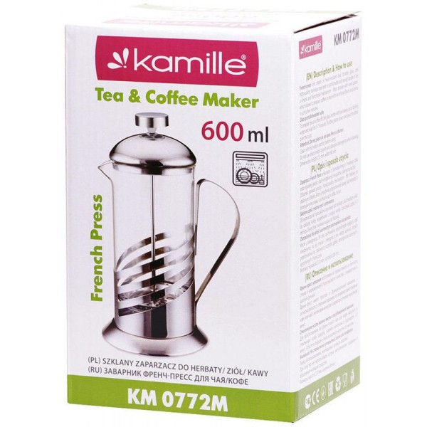 Френч-прес Kamille Lizardi 600мл (110517) Френч-прес Kamille Lizardi 600мл (110517)