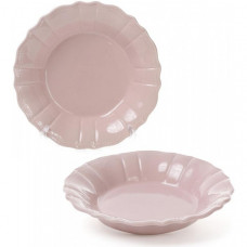 Набір 6 глибоких тарілок Leeds Ceramics SUN Ø23см, кам'яна кераміка (рожевий-попелястий) (110617)