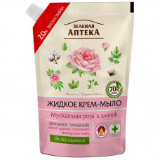 Жидкое мыло Green Pharmacy Мускатная роза и хлопок дой-пак 460 мл (4823015935404)
