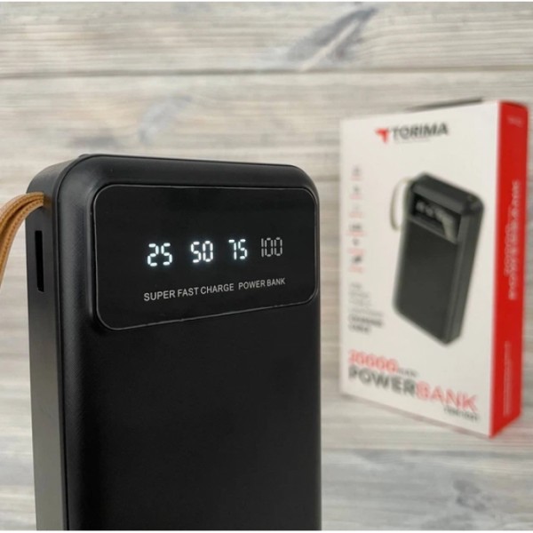 Внешний аккумулятор Power bank TORIMA TRM-1021 20000 Mah батарея зарядка Черный (134027)