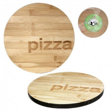 Дошка кухонна "Pizza" Ø25см для піци, бамбукова (56027)