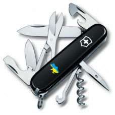 Нож Victorinox Climber Ukraine Black "Карта України Жовто-Блакитна" (1.3703.3_T1166u)