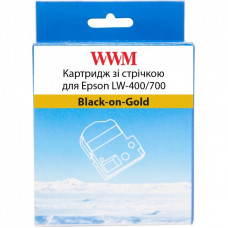 Лента для принтера этикеток WWM для Epson LW-400/700 9mm х 8m Black-on-Gold (WWM-SM9Z)