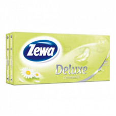 Салфетки косметические Zewa Deluxe Ромашка 3 слоя 10 шт х 10 пачек (7322540098846)