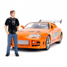 Машина Jada металлическая Форсаж Toyota Supra (1995) + фигурка Брайана 1:24 (253205001)