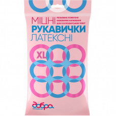 Перчатки хозяйственные Добра Господарочка латексные крепкие желтые XL 2 шт. (4820086520089)