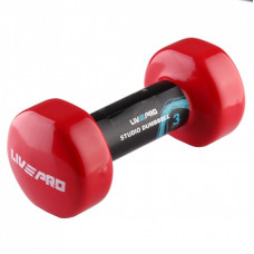 Гантель LivePro Studio Dumbbell LP8076-3 вінілова 1шт червоний Уні 3кг (2020301000057)