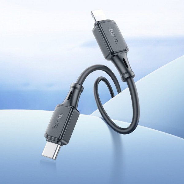 Кабель для телефона с быстрой зарядкой Type-C to Lightning Apple iPhone HOCO X101 100см 27W Черный (59827)