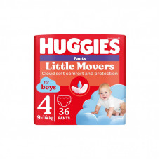 Подгузники Huggies Little Movers/Pants 4 Jumbo 9-14 кг для мальчиков 36 шт (5029053564265)