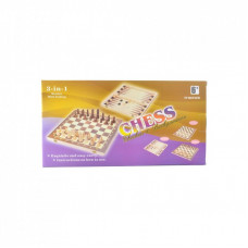 Настольная игра A-Toys 3 в 1 шахматы, шашки, нарды (622A)