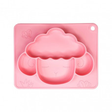 Силиконовая тарелка-коврик "Баранчик" MGZ-0125(Pink) 18х23 см