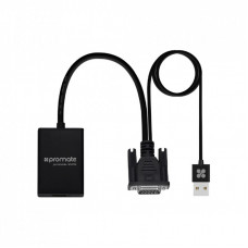 Кабель мультимедийный HDMI to VGA/USB prolink-v2h.black Promate (prolink-v2h.black)