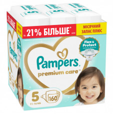 Подгузники Pampers Premium Care Розмір 5 (11-16 кг) 160 шт (8006530223799)