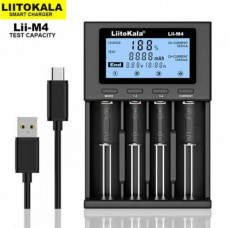 Интеллектуальное зарядное устройство LiitoKala Lii-M4 для АА, ААА, 18650, 26650 Li-ion, Ni-MH/Ni-Cd аккумуляторов с функцией (38837)