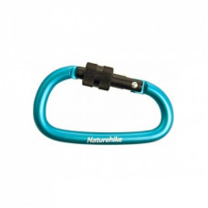 Карабин туристический Naturehike алюмінієвий з муфтою D-type 80 мм NH15A008-D Blue (6927595701638)