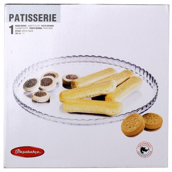 Блюдо Patisserie Ø280мм, скляне, з бортом (111147) Блюдо Patisserie Ø280мм, скляне, з бортом (111147)