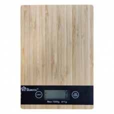 Электронные кухонные деревянные весы до 7 кг Domotec MS-A (96247)