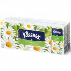 Салфетки косметические Kleenex Aroma с ароматом ромашки двухслойные 10 пачек по 10 шт. (5901478905277)