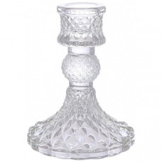 Набір 12 скляних свічників "Crystal Glass" 10см, прозорий (133547)