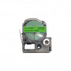 Лента для принтера этикеток UKRMARK E-LC4GBP, 12мм х 8м, black on green, совместимая с LC-4GBP (900508)