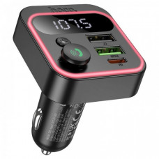 Автомобильный FM-трансмиттер модулятор Bluetooth MP3 HOCO E85 Tiger 20w, PD/QC, USB-C/ 2xUSB-A (133847)