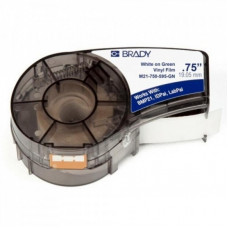 Лента для принтера этикеток Brady 19.05mm/6.4m винил, белый на зеленом (M21-750-595-GN)