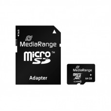 Карта памяти Mediarange 64GB microSD class 10 (MR955)