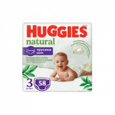 Подгузники Huggies Natural Pants Mega 3 (6-10 кг) 58 шт (5029053549552)