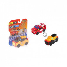 Машина Flip Cars 2 в 1 Фронтальный погрузчик и Пожарный автомобиль (EU463875-14)