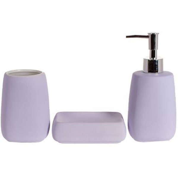 Набір аксесуарів "Violet Classic" для ванної кімнати: дозатор для мила, підставка, мильниця. (113267)