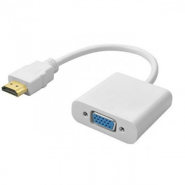 Конвертер видеосигнала HDMI to VGA + аудио Белый (104567)