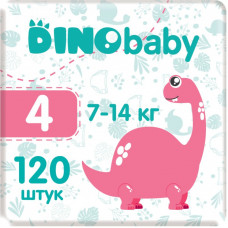 Подгузники Dino Baby Размер 4 (7-14 кг) 120 шт (3 пачки по 40 шт) (2000998941239)