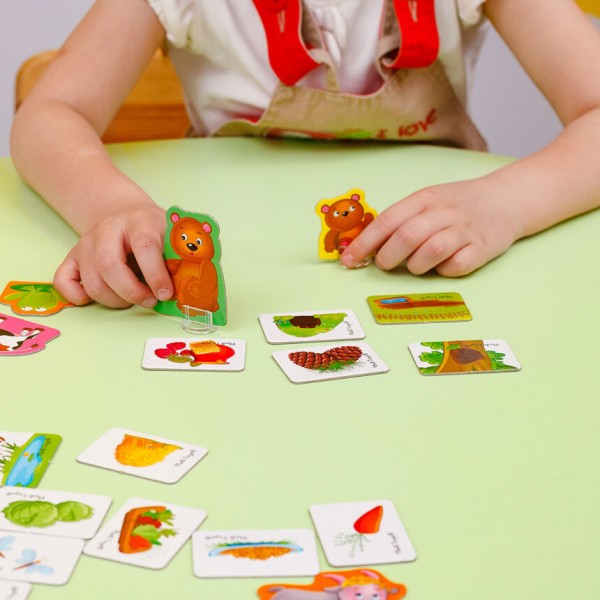 Настольная игра ассоциации "В лесу и на ферме" Vladi Toys VT1804-46 (укр) Настольная игра ассоциации "В лесу и на ферме" Vladi Toys VT1804-46 (укр)