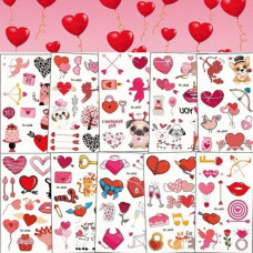 Набор временных тату "Любовь № 1" Love-tattoo-mini-set-1-10, 12 х 7 см 10 шт