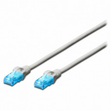 Патч-корд 1м, UTP, cat.5e, AWG 26/7, CCA, PVC, grey Digitus (DK-1512-010)