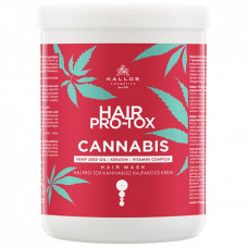 Маска для волос Kallos Cosmetics Hair Pro-Tox Cannabis с маслом семян конопли, кератином и витаминным комплексом 1000 мл (5998889517403)