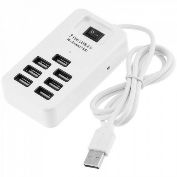USB Хаб на 7 портов USB 2.0 P-1602 Белый (115987)