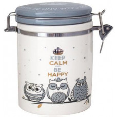 Банка керамічна Be Happy "Совушки» 700мл, кришка з засувкою (109097)
