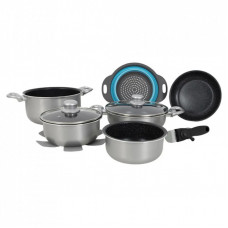 Набор посуды Gimex Cookware Set induction 9 предметів Silver (6977226)