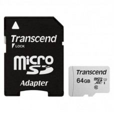 Карта памяти Transcend 64GB microSDXC class 10 UHS-I U1 (TS64GUSD300S-A)