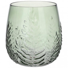 Ваза скляна Ancient Glass «Leaf» Ø16х19см, зелене скло (112397)