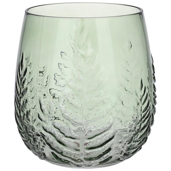 Ваза скляна Ancient Glass «Leaf» Ø16х19см, зелене скло (112397)
