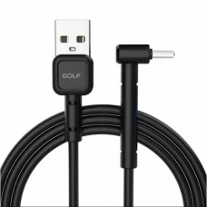 Кабель угловой GOLF GC-69 Type-C L 1м 3A Черный (117497)