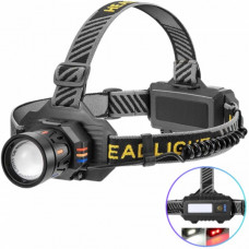 Фонарь налобный BL-T701B-TG, 2x18650, ЗУ Type-C, zoom фонарик (133497)