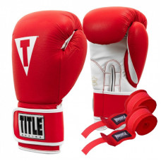 Боксерские перчатки Title Boxing Pro Style Leather Gloves3.0 Red/White 12 oz (TVVTG3 12 RD/WH)