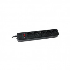 Сетевой фильтр питания Maxxter SPM5-G-6B чорний, 1.8 м кабель, 5 розеток (SPM5-G-6B)