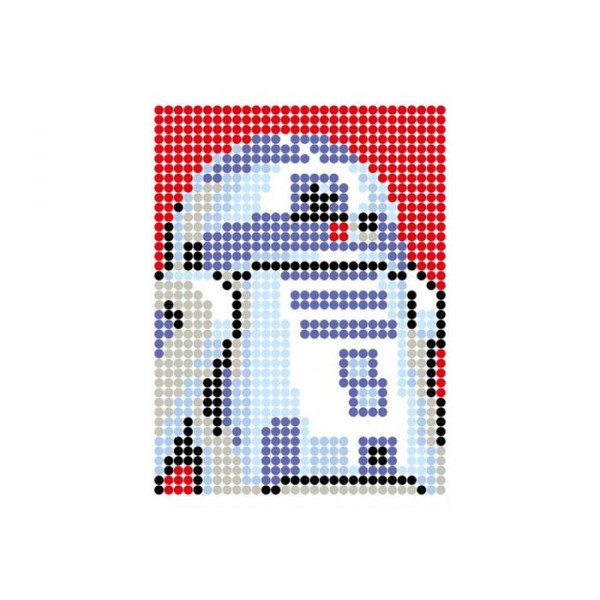 Картина по номерам стикерами в тубусе "Робот синий" (R2D2) , 1200 стикеров 1876, 33х48 см Картина по номерам стикерами в тубусе "Робот синий" (R2D2) , 1200 стикеров 1876, 33х48 см