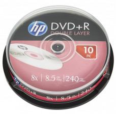 Диск DVD HP DVD+R 8.5GB 8X DL 10шт Spindle (69309/DRE00060-3)