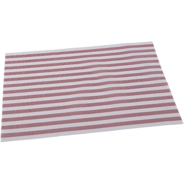 Килимок сервірувальний Renberg Vinyl Rug 30х45см, вініл, червона смуга (112018)